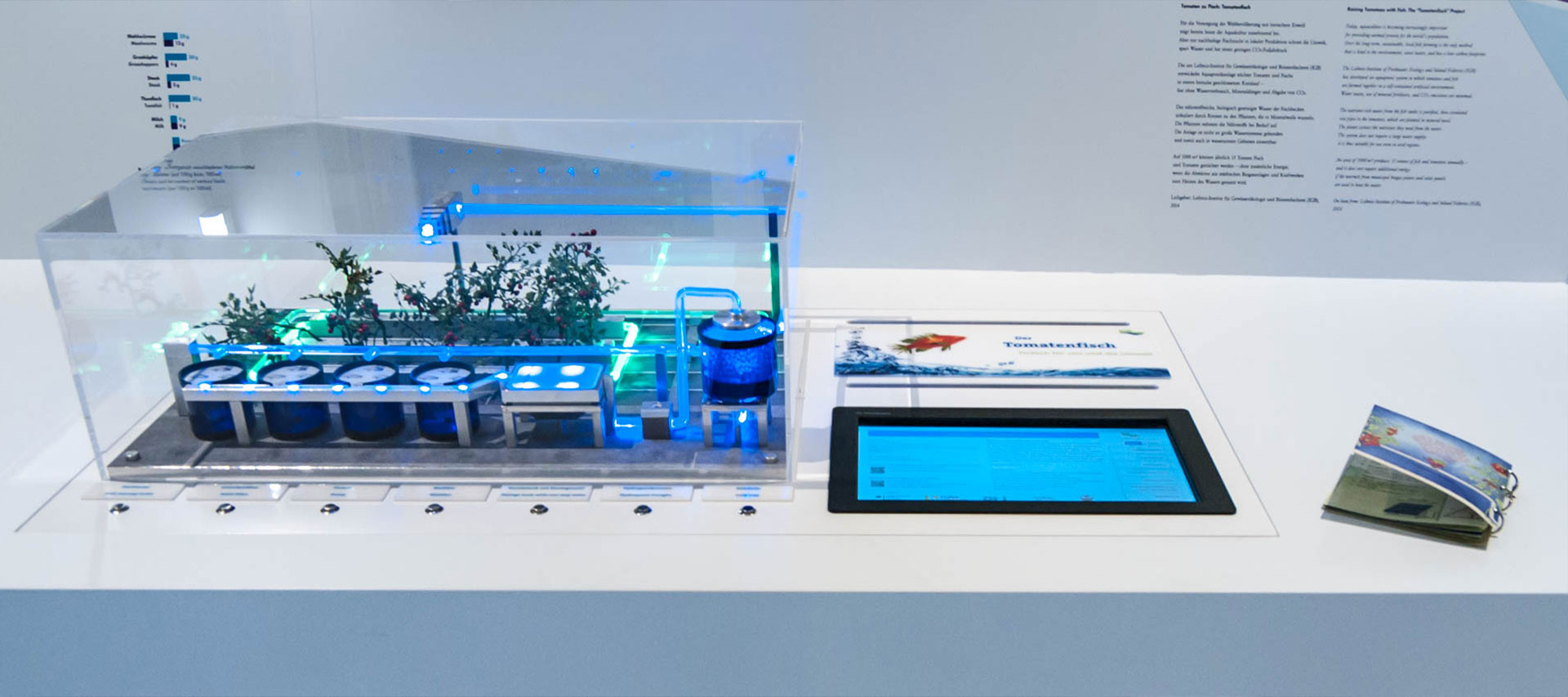 Interaktives Modell einer Aquaponic-Anlage des IGB Berlin (Tomatenfisch) im Deutschen Museum