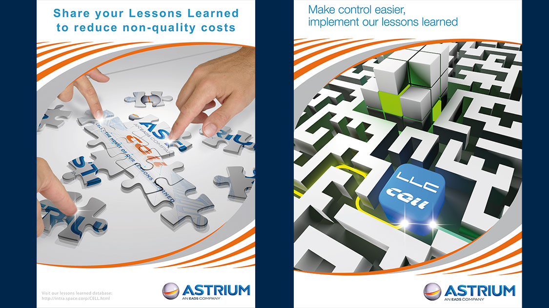 Grafikgestaltung Astrium Corporate Design Datenbank System Grafikdesign und 3D Rendering