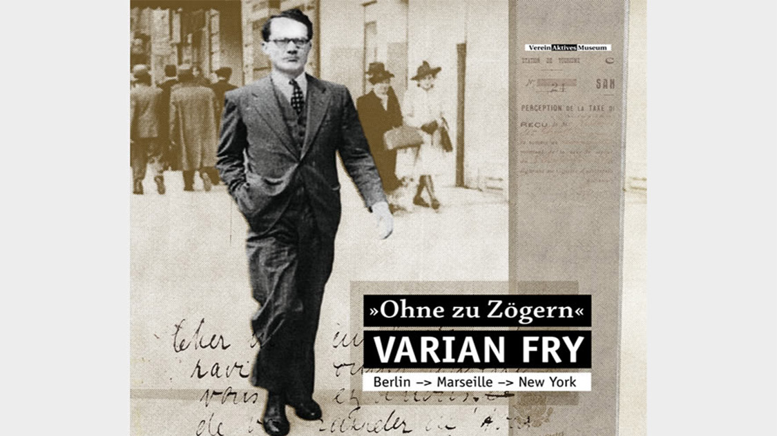 Grafik Entwurf der Varian Fry Ausstellung in der Akademie der Kuenste in Berlin